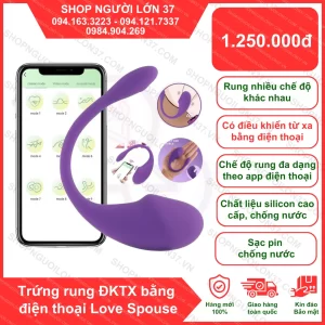 Trứng Rung Tình Yêu Love Spouse Điều Khiển Qua App Điện Thoại