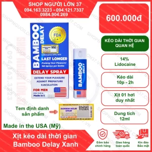Chai xịt Bamboo Delay Spray 12ml – Kéo dài thời gian mạnh