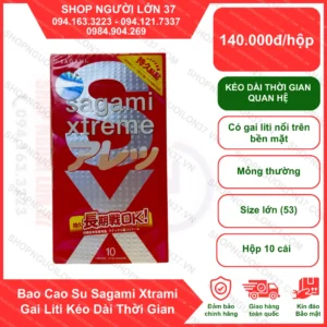 Bao cao su Sagami Xtreme đỏ Dotty G Mint Feel Long – Hộp 10 cái