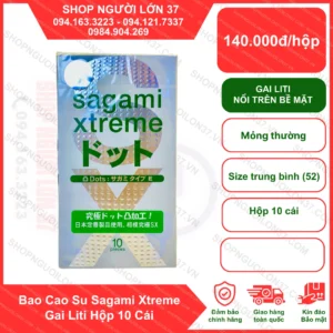Bao cao su Sagami Xtreme có gai nhẹ hộp 10 cái
