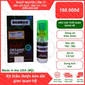 Chai xịt thảo dược kéo dài thời gian Bamboo Herbal Organic Delay Spray For Men (5ml)