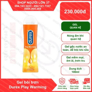 Gel bôi trơn ấm nóng Durex Warming – Chai 100ml