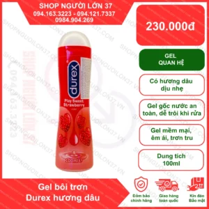 Gel bôi trơn Durex Play Strawberry hương dâu chai 100ml