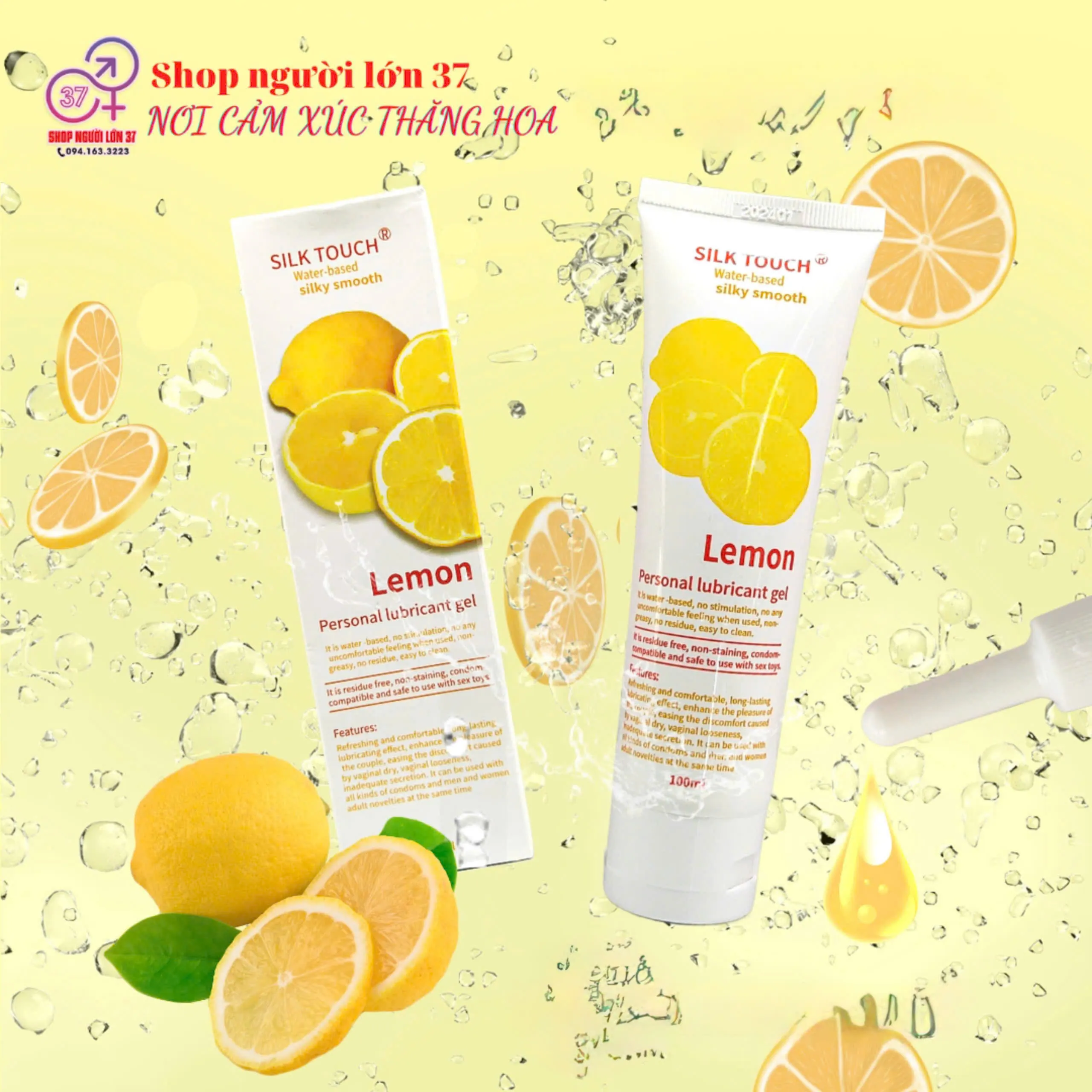 Gel bôi trơn hương chanh Silk Touch Lemon 100ml