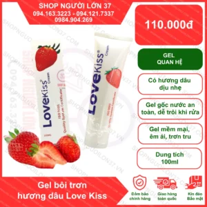 Gel bôi trơn hương dâu Love Kiss - Chai 100ml