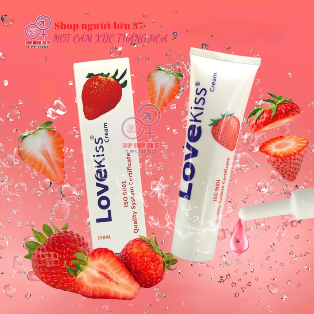 Kết cấu gel bôi trơn hương dâu Love Kiss trơn mượt tự nhiên Kết cấu gel bôi trơn hương dâu Love Kiss trơn mượt tự nhiên