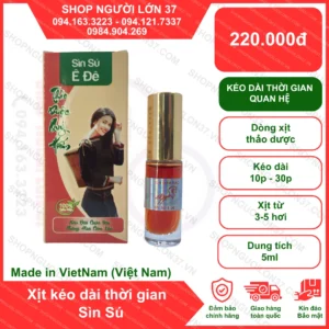 Sìn sú Ê đê – Xịt kéo dài thời gian quan hệ