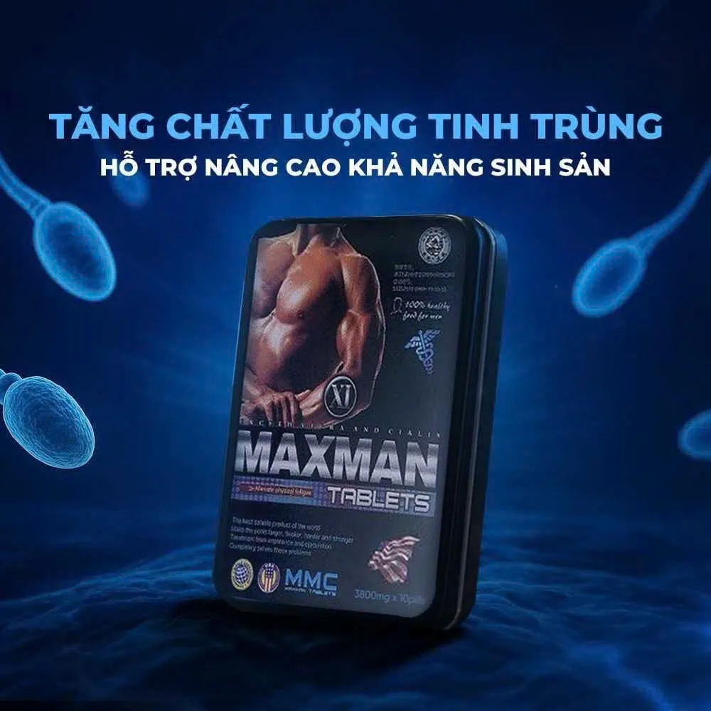 Viên uống Maxman – hỗ trợ cương dương, tăng cường sinh lý (Hộp 10 viên)