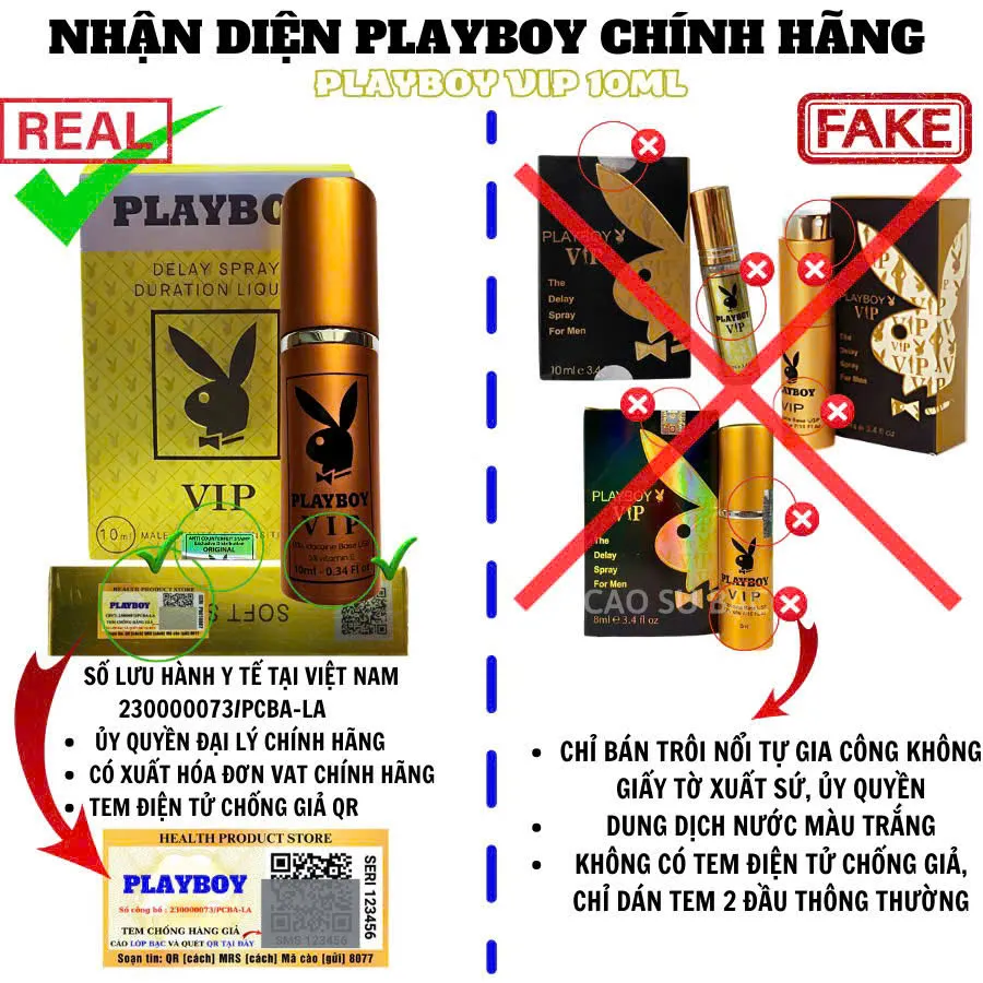 Xịt Playboy VIP 10ml – Kéo dài thời gian hiệu quả