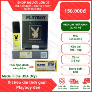 Xịt Playboy đen 5ml – Kéo dài thời gian quan hệ