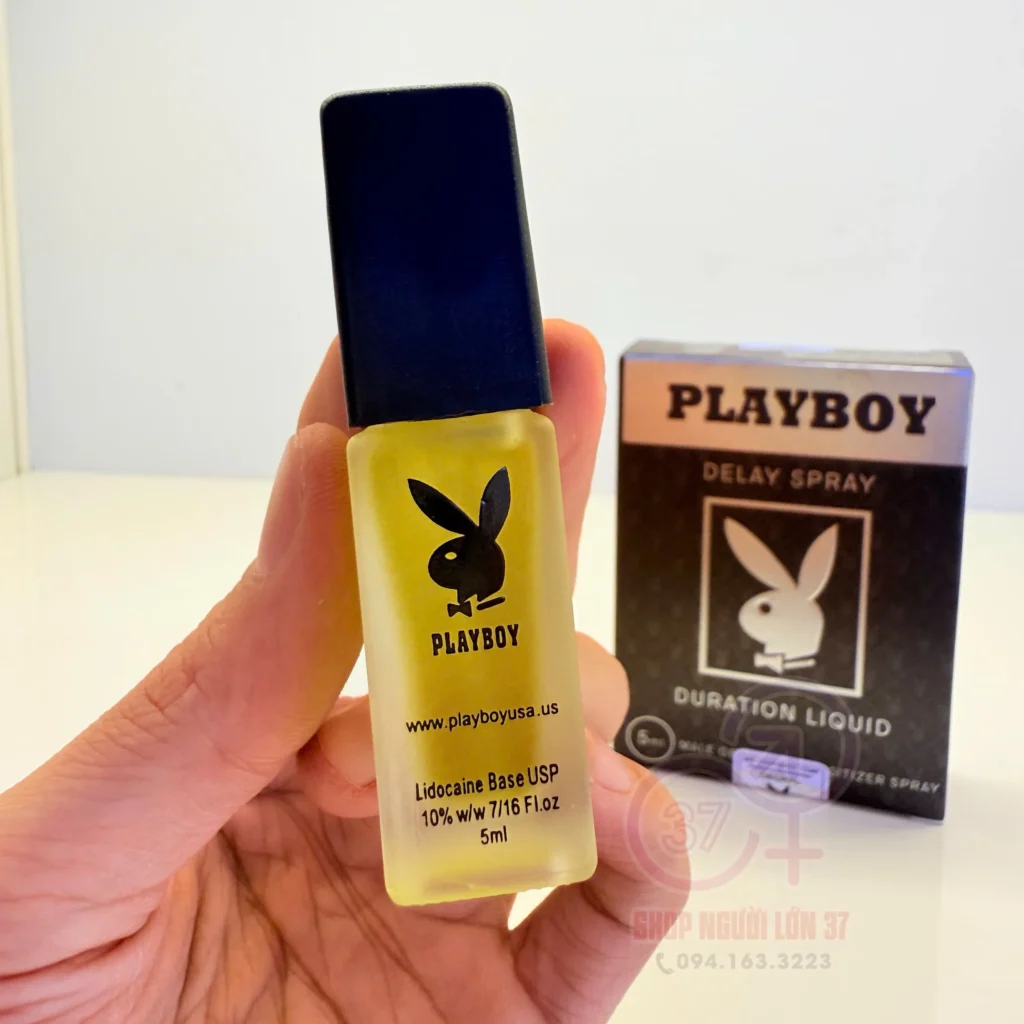 Xịt Playboy đen 5ml chính hãng – hộp và chai thực tế Xịt Playboy đen 5ml chính hãng – hộp và chai thực tế