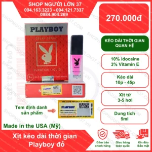Xịt Playboy đỏ 5ml – Kéo dài thời gian quan hệ
