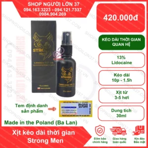 Xịt Strong Men – Kéo dài thời gian quan hệ (Chai 30ml)
