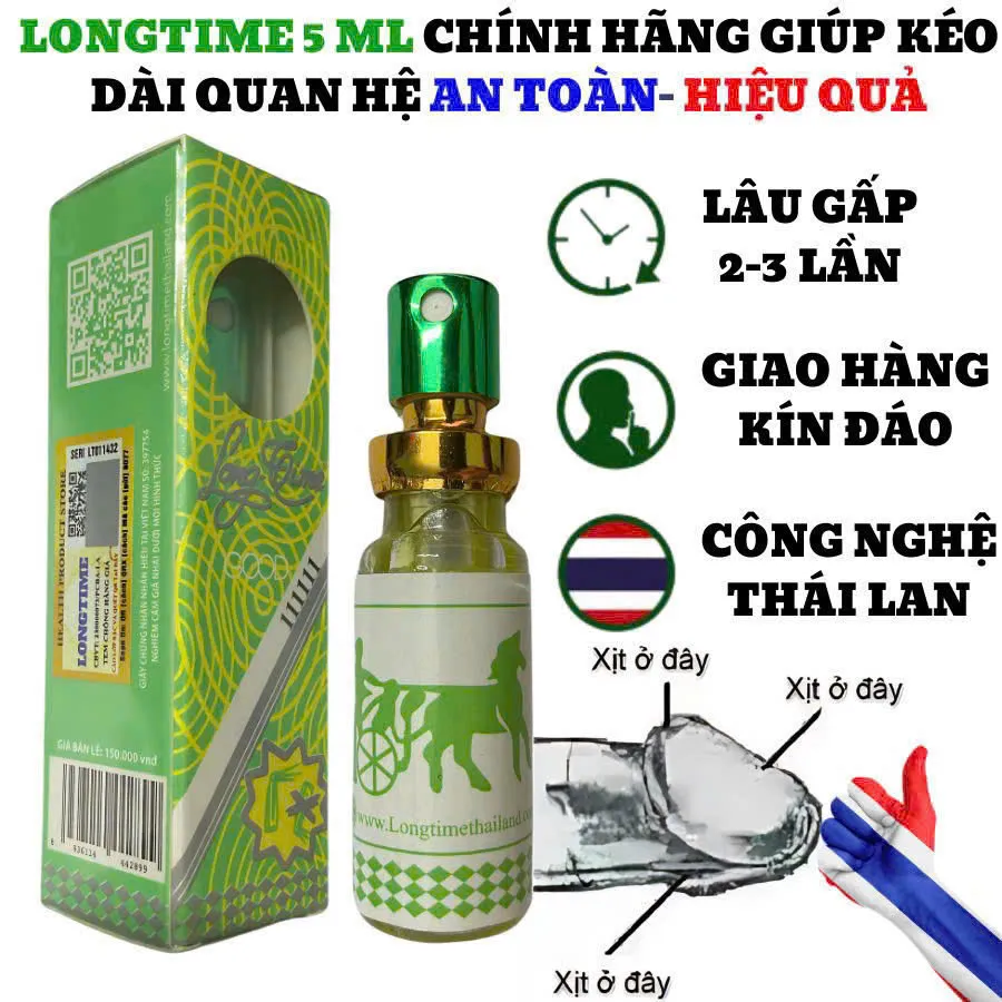 Chai xịt Longtime – Kéo dài thời gian quan hệ