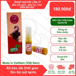 Xịt sìn sú – Xịt lạnh kéo dài thời gian quan hệ